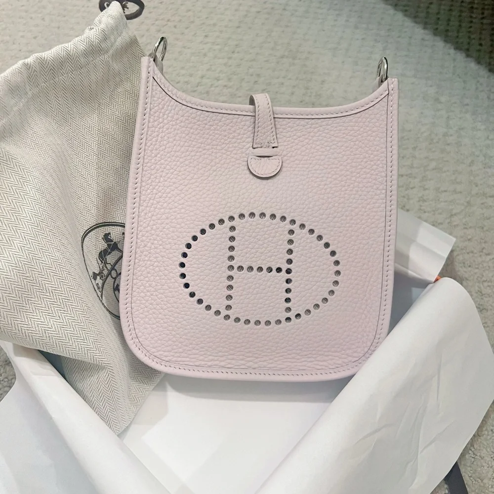 Hermes Mini Evelyne Mauve Pale - Picture 1 of 1